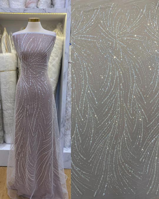 Lace Payet Off White (Harga Persetengah Meter)